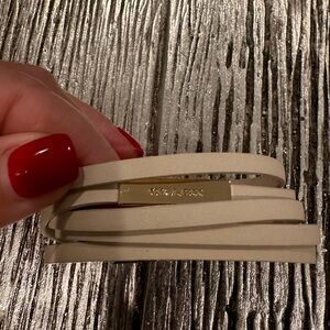 Coach White Leather Bracelet